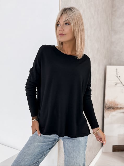 SWETER TROMSO CZARNY