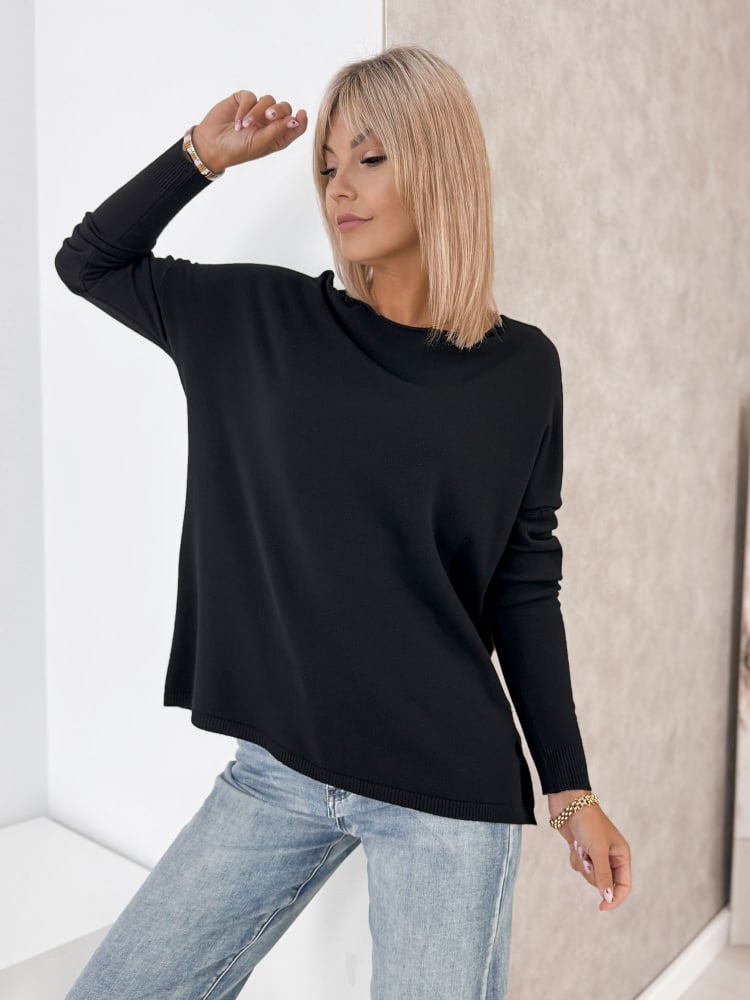 SWETER TROMSO CZARNY