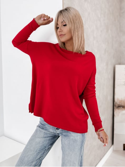 SWETER TROMSO CZERWONY