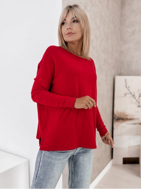 SWETER TROMSO CZERWONY