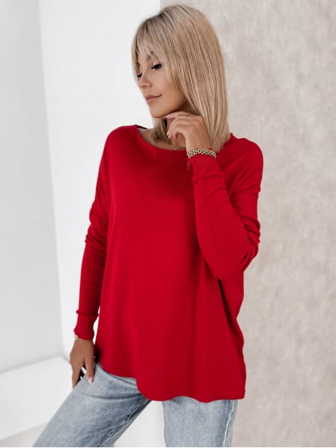 SWETER TROMSO CZERWONY