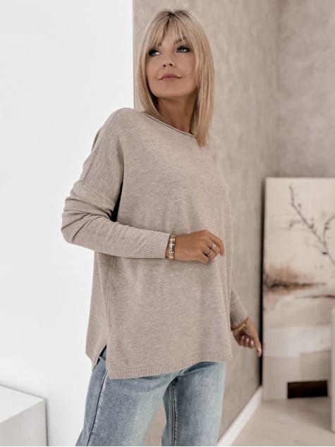 SWETER TROMSO CIEMNOBEŻOWY