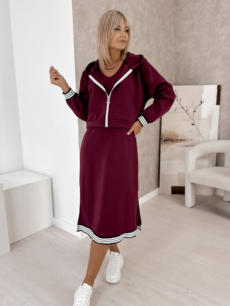 KOMPLET HIKARI BORDOWY