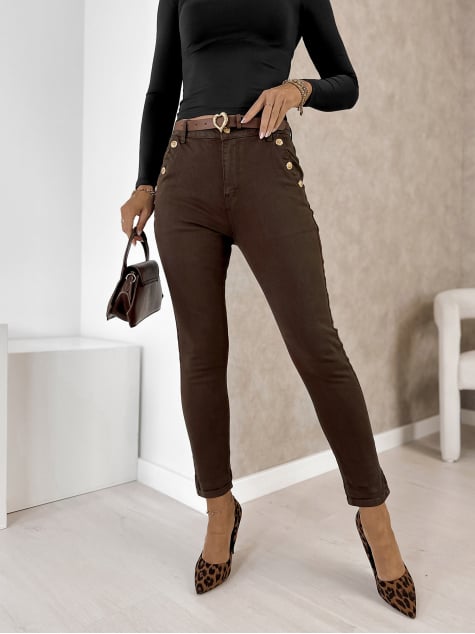 SPODNIE NEFRU BRĄZOWE