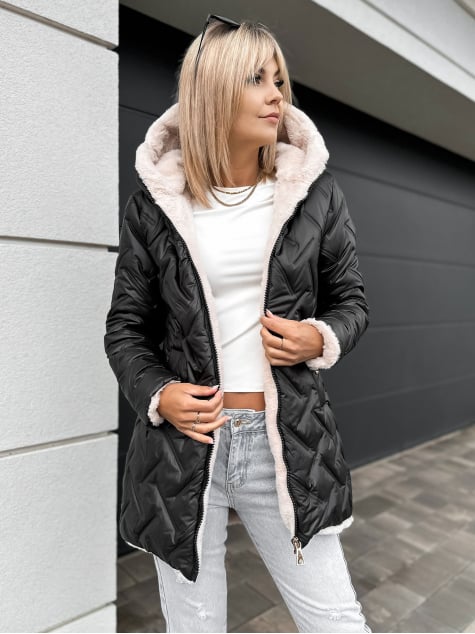 KURTKA REYKJA CZARNO-BEŻOWA