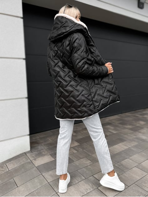 KURTKA REYKJA CZARNO-BEŻOWA