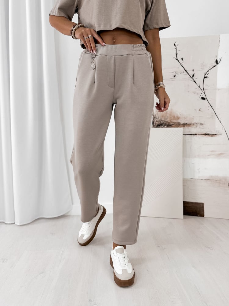 SPODNIE TORQ CIEMNOBEŻOWE