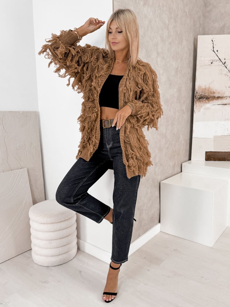 KARDIGAN RAVISSE KARMELOWY