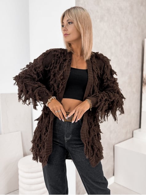 KARDIGAN RAVISSE BRĄZOWY