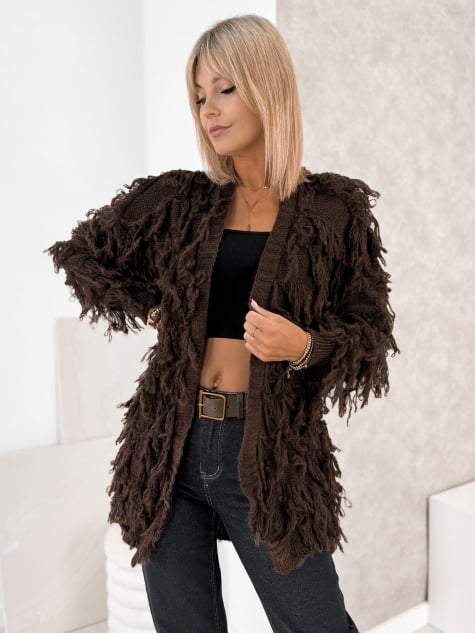 KARDIGAN RAVISSE BRĄZOWY