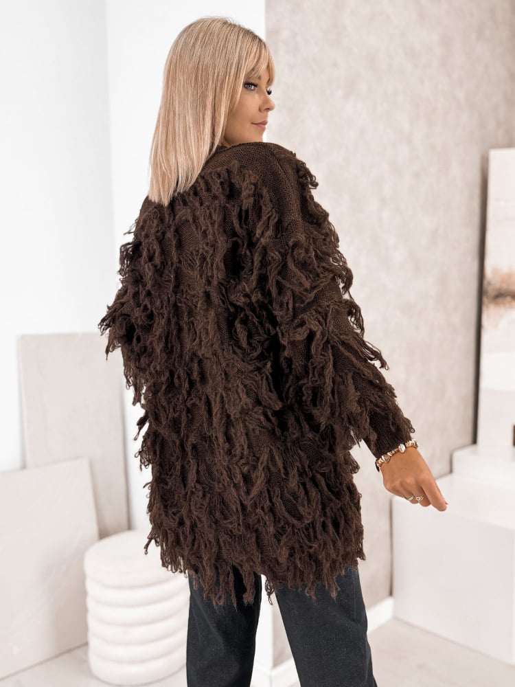 KARDIGAN RAVISSE BRĄZOWY