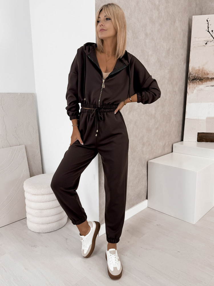 KOMPLET DRESOWY AMEDDA BRĄZOWY