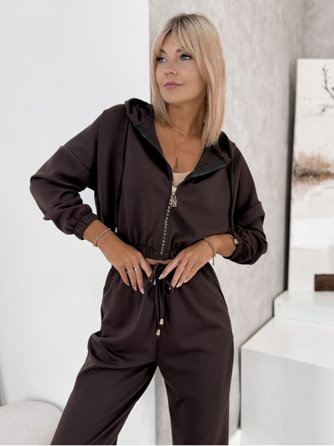 KOMPLET DRESOWY AMEDDA BRĄZOWY