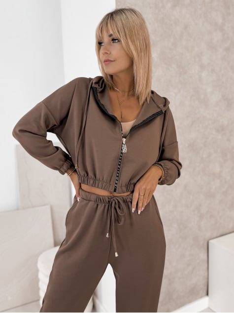 KOMPLET DRESOWY AMEDDA CIEMNOBEŻOWY