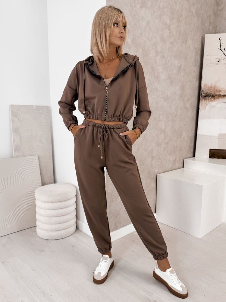 KOMPLET DRESOWY AMEDDA CIEMNOBEŻOWY