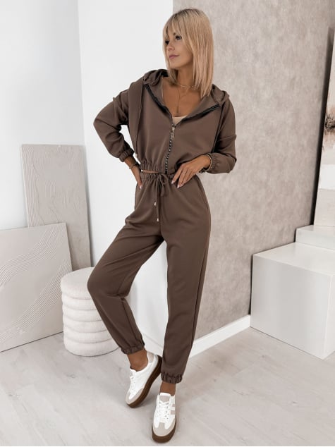 KOMPLET DRESOWY AMEDDA CIEMNOBEŻOWY