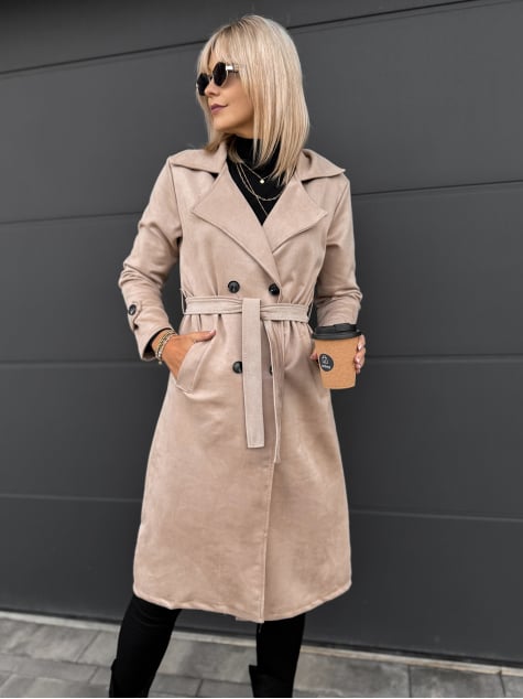 PŁASZCZ AKRAM CIEMNOBEŻOWY