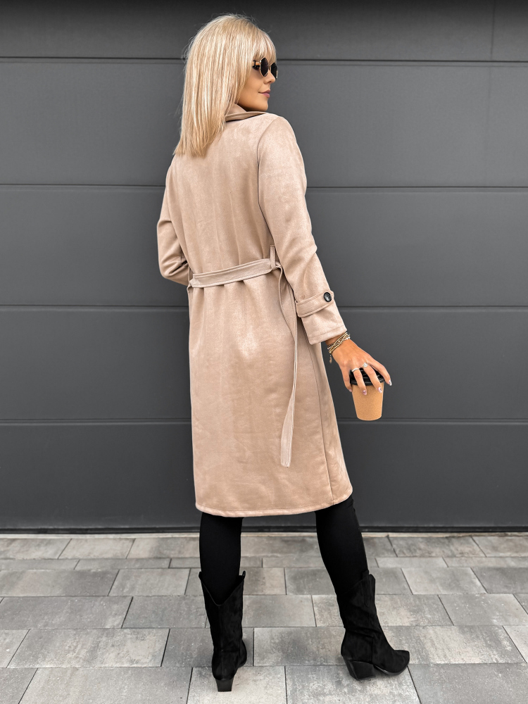 PŁASZCZ AKRAM CIEMNOBEŻOWY