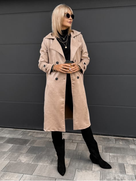 PŁASZCZ AKRAM CIEMNOBEŻOWY