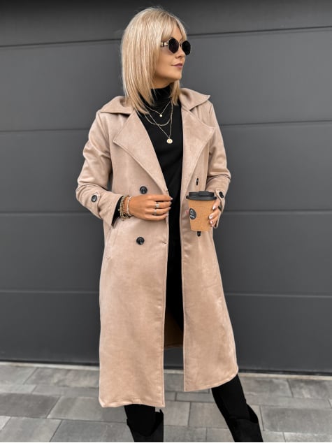 PŁASZCZ AKRAM CIEMNOBEŻOWY