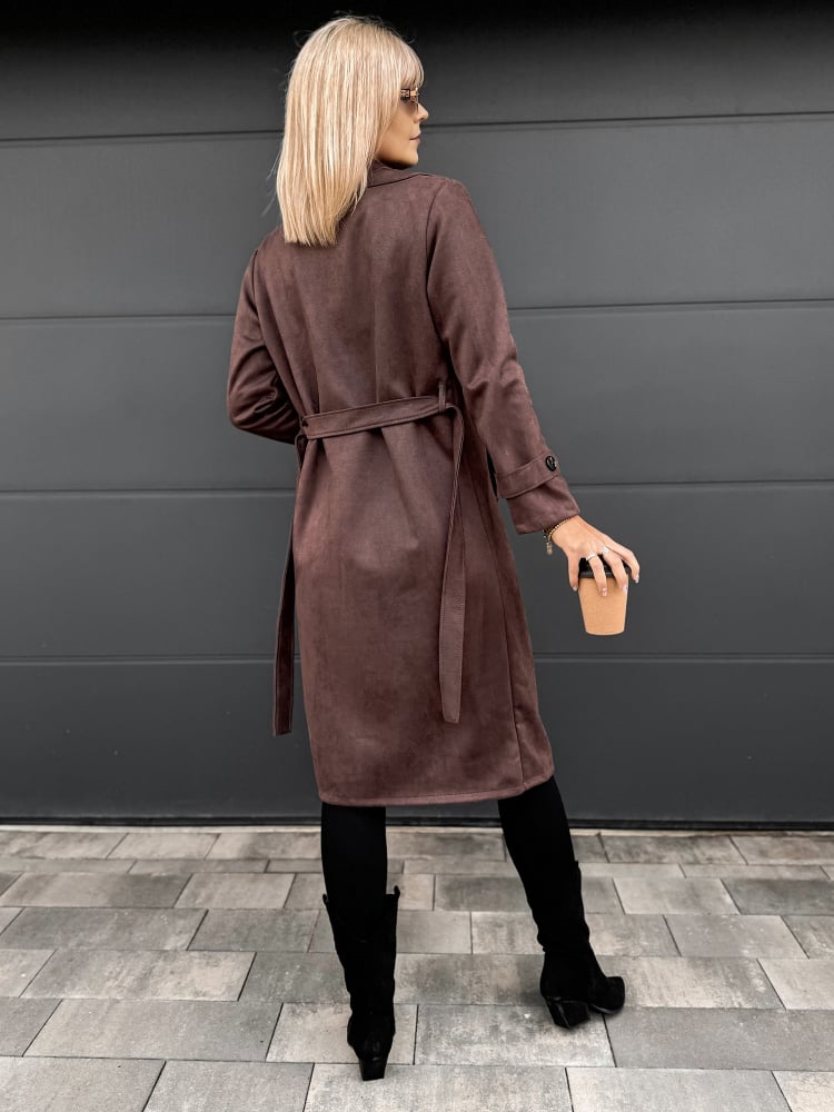 PŁASZCZ AKRAM BRĄZOWY