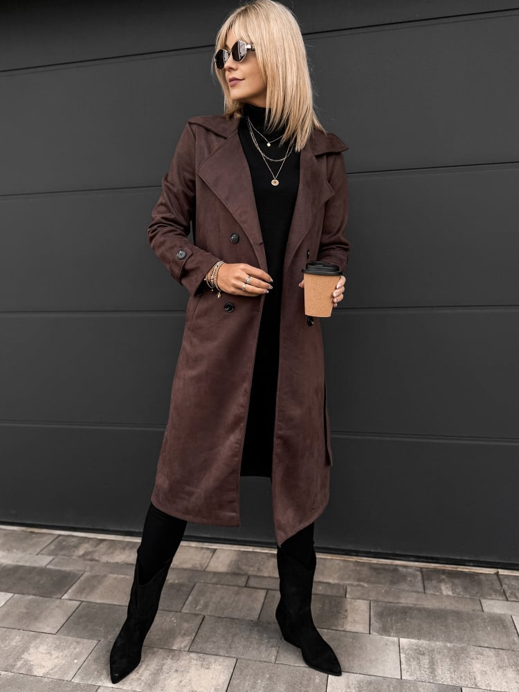 PŁASZCZ AKRAM BRĄZOWY