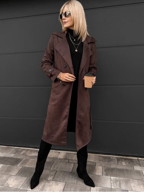 PŁASZCZ AKRAM BRĄZOWY
