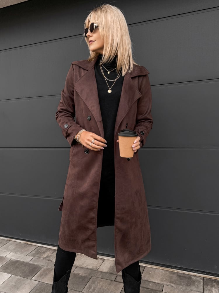 PŁASZCZ AKRAM BRĄZOWY