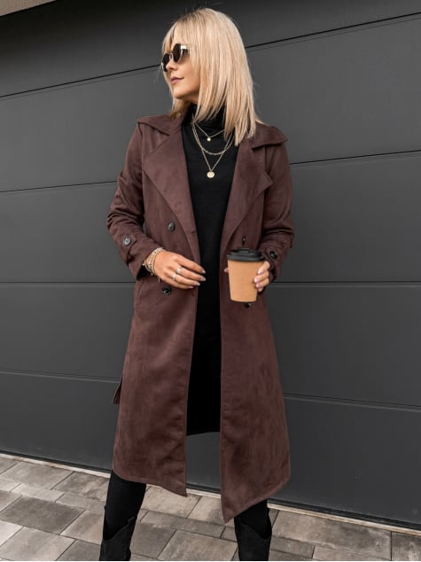 PŁASZCZ AKRAM BRĄZOWY