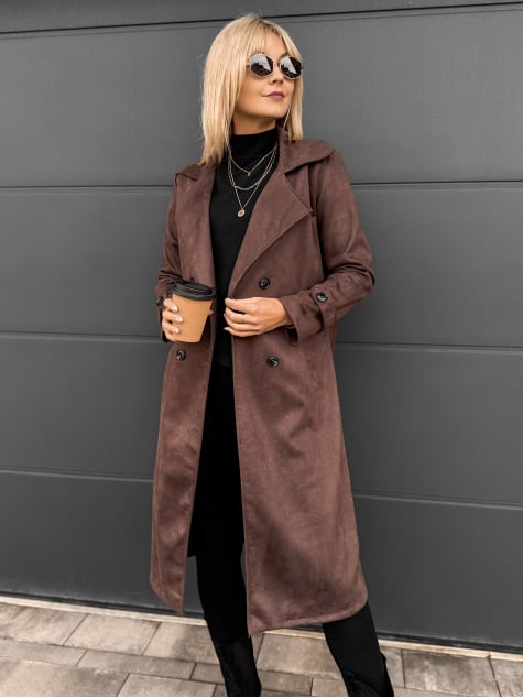 PŁASZCZ AKRAM BRĄZOWY