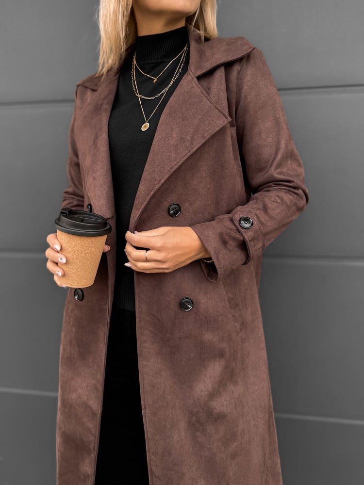 PŁASZCZ AKRAM BRĄZOWY