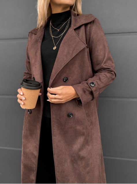 PŁASZCZ AKRAM BRĄZOWY