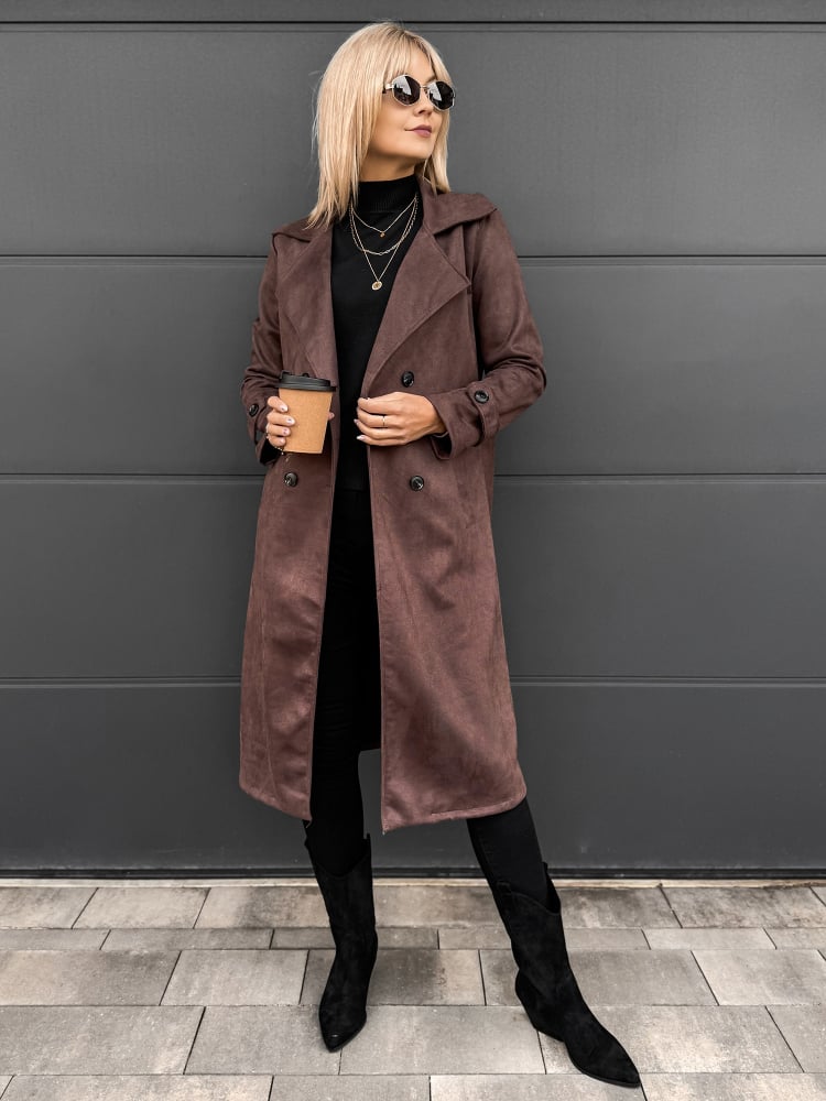 PŁASZCZ AKRAM BRĄZOWY