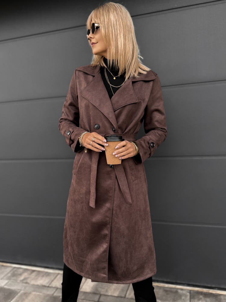 PŁASZCZ AKRAM BRĄZOWY