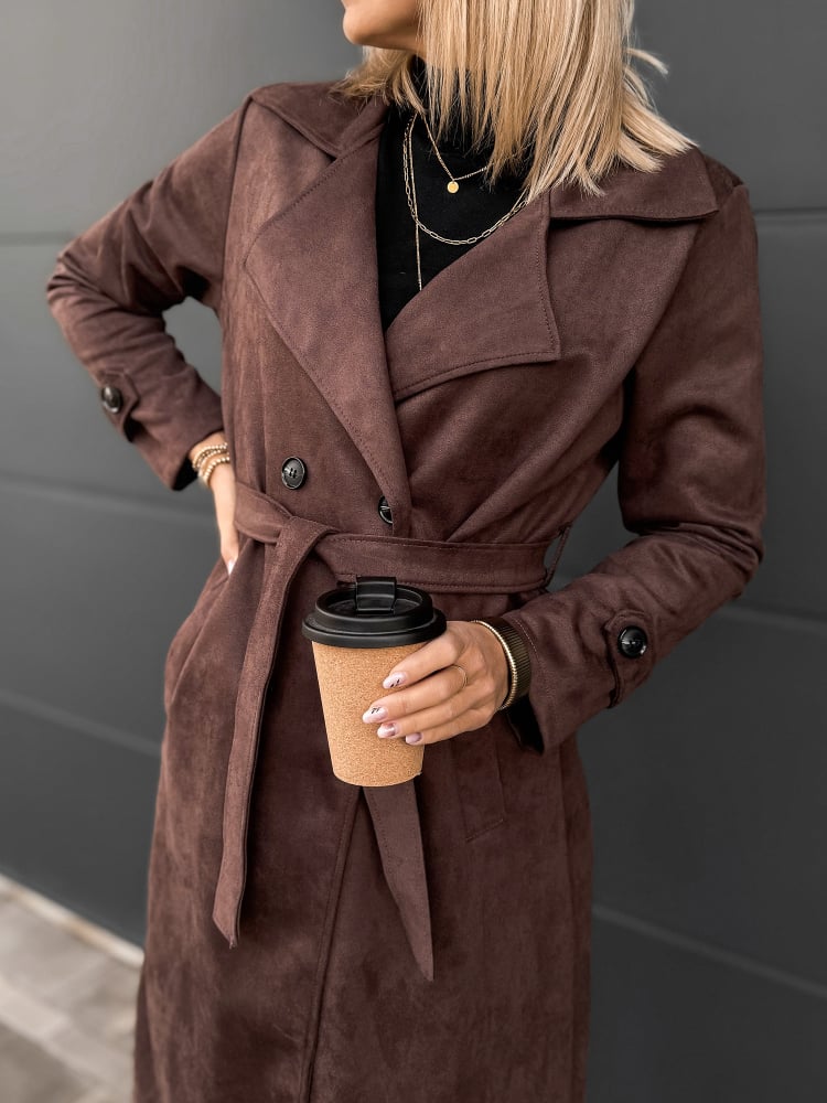 PŁASZCZ AKRAM BRĄZOWY