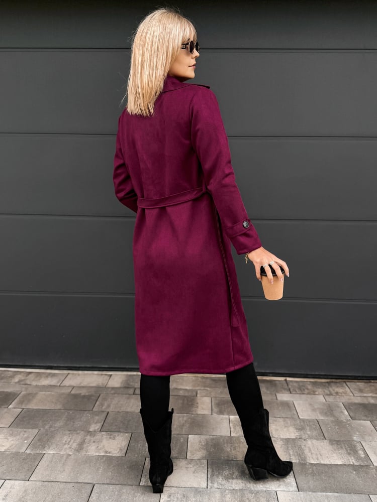 PŁASZCZ AKRAM BORDOWY