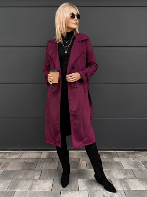 PŁASZCZ AKRAM BORDOWY