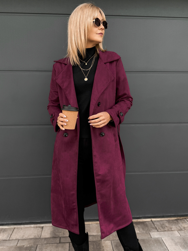 PŁASZCZ AKRAM BORDOWY