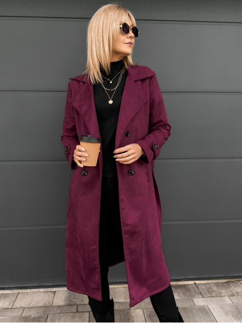 PŁASZCZ AKRAM BORDOWY