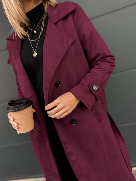 PŁASZCZ AKRAM BORDOWY