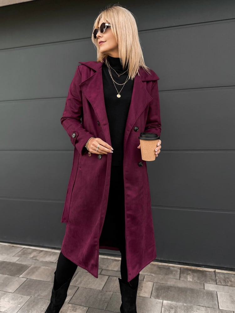 PŁASZCZ AKRAM BORDOWY