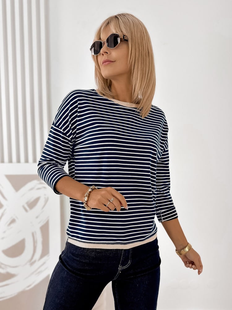 BLUZKA FANNY GRANATOWA