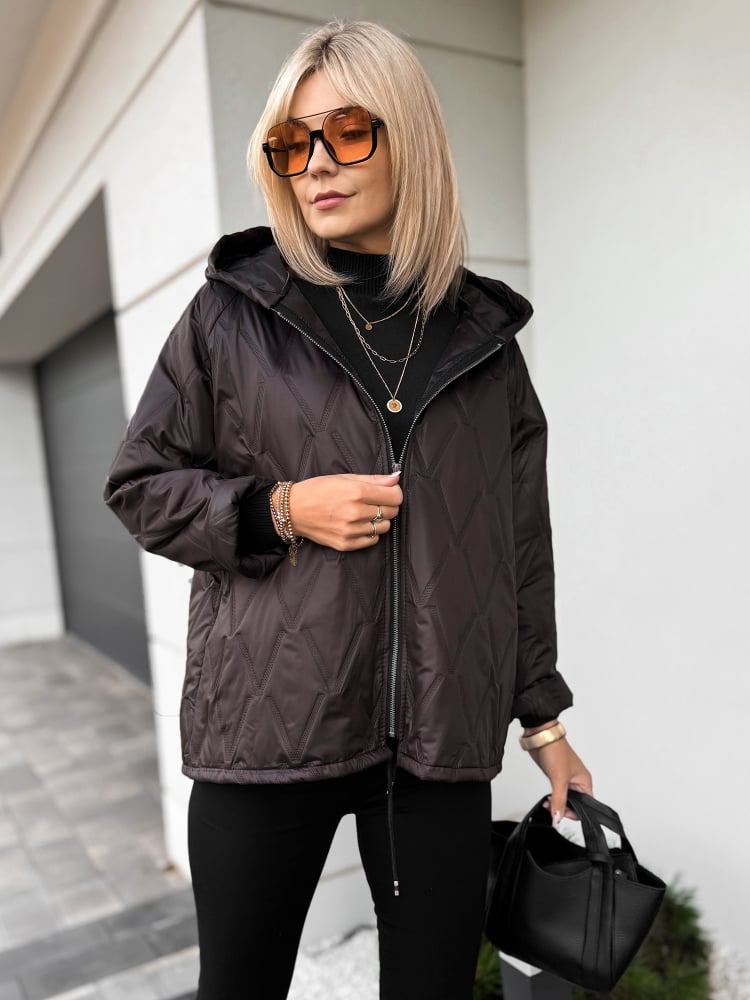 KURTKA ELINOR CIEMNOBRĄZOWA