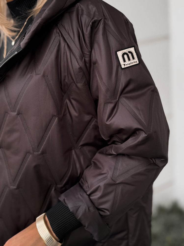 KURTKA ELINOR CIEMNOBRĄZOWA