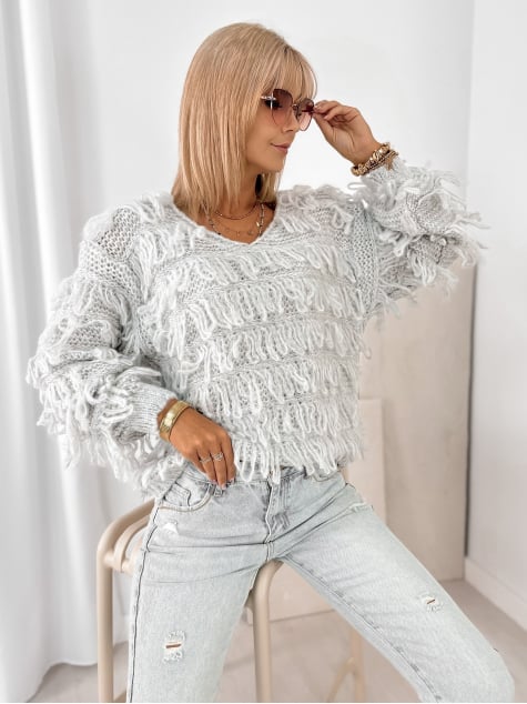 SWETER FELICITE SZARY