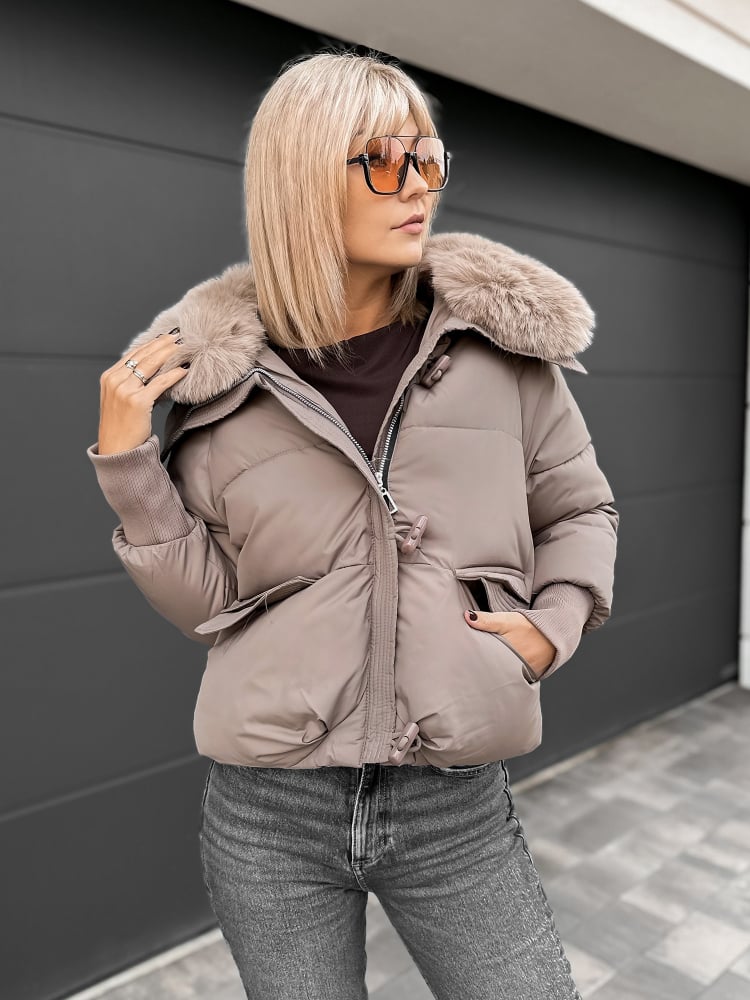 KURTKA AURORA CIEMNOBEŻOWA