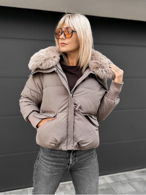 KURTKA AURORA CIEMNOBEŻOWA