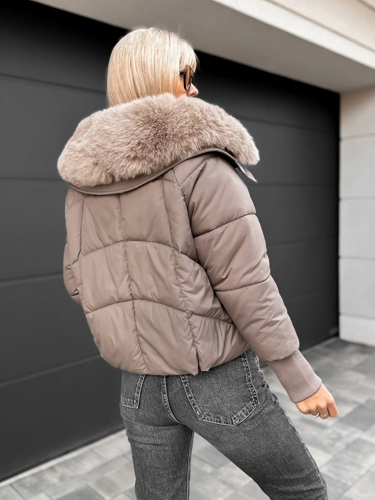 KURTKA AURORA CIEMNOBEŻOWA