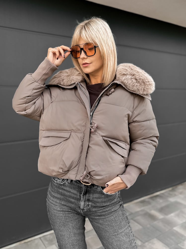 KURTKA AURORA CIEMNOBEŻOWA