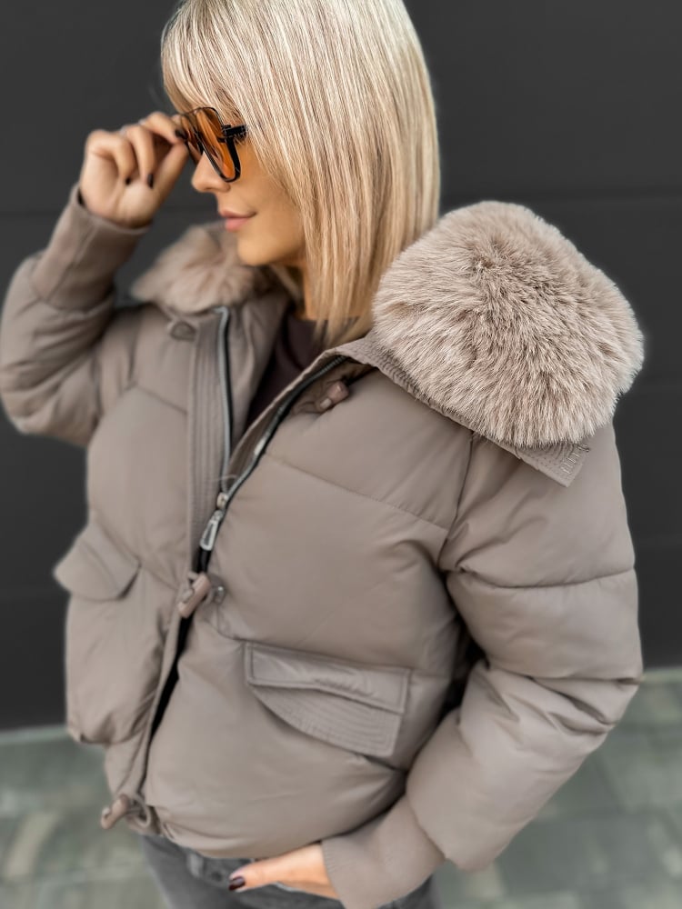 KURTKA AURORA CIEMNOBEŻOWA